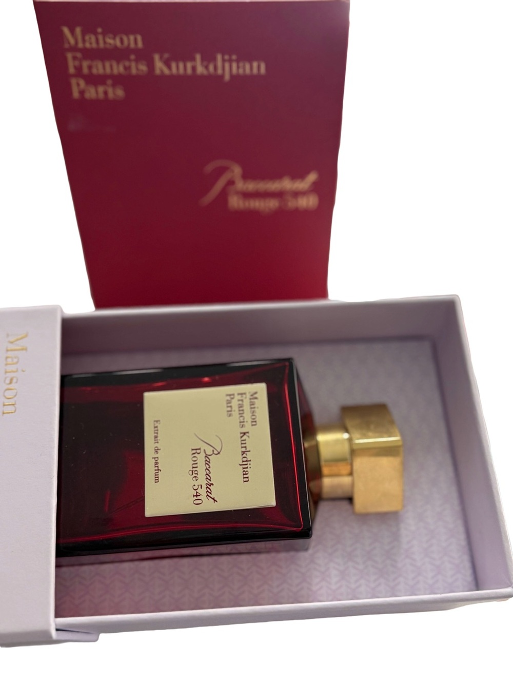 EMPTY BACCARAT ROUGE 540 BOTTLE WITH BOX- 6.8oz!